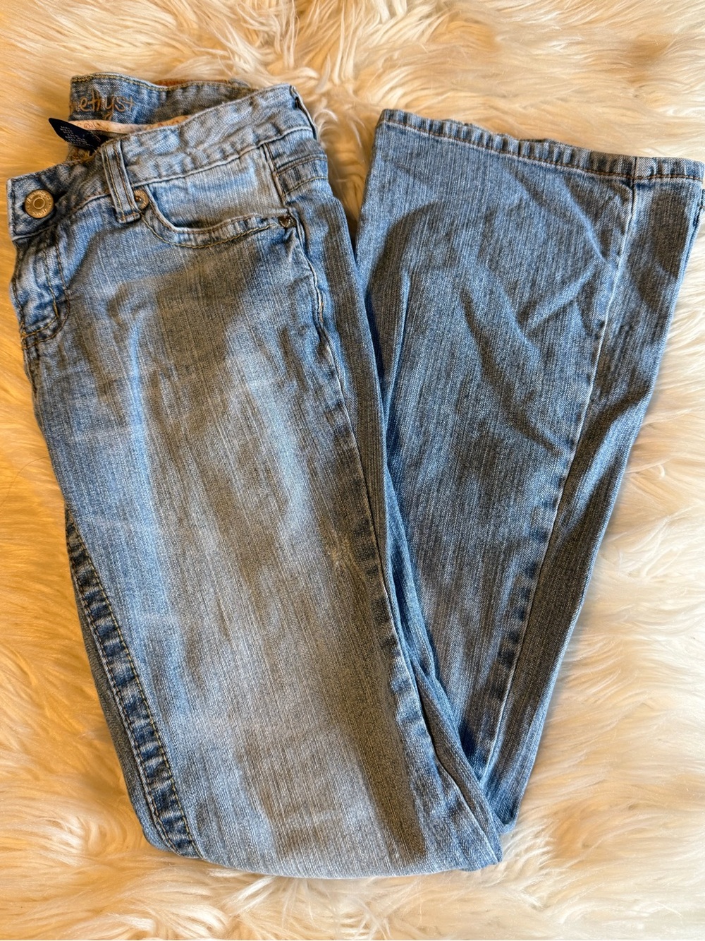 Y2k Women’s Amethyst Boot-cut Jeans Light Blue
